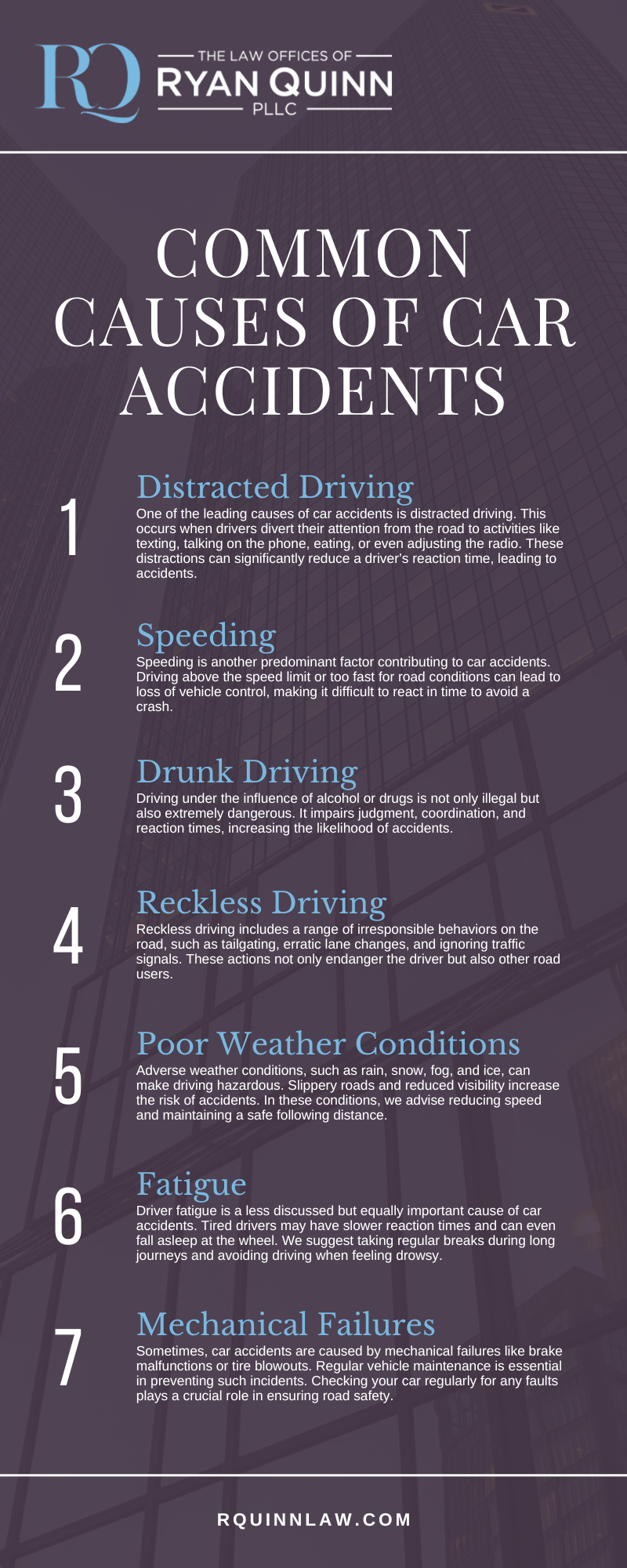 Common Causes Of Car Accidents Infographic