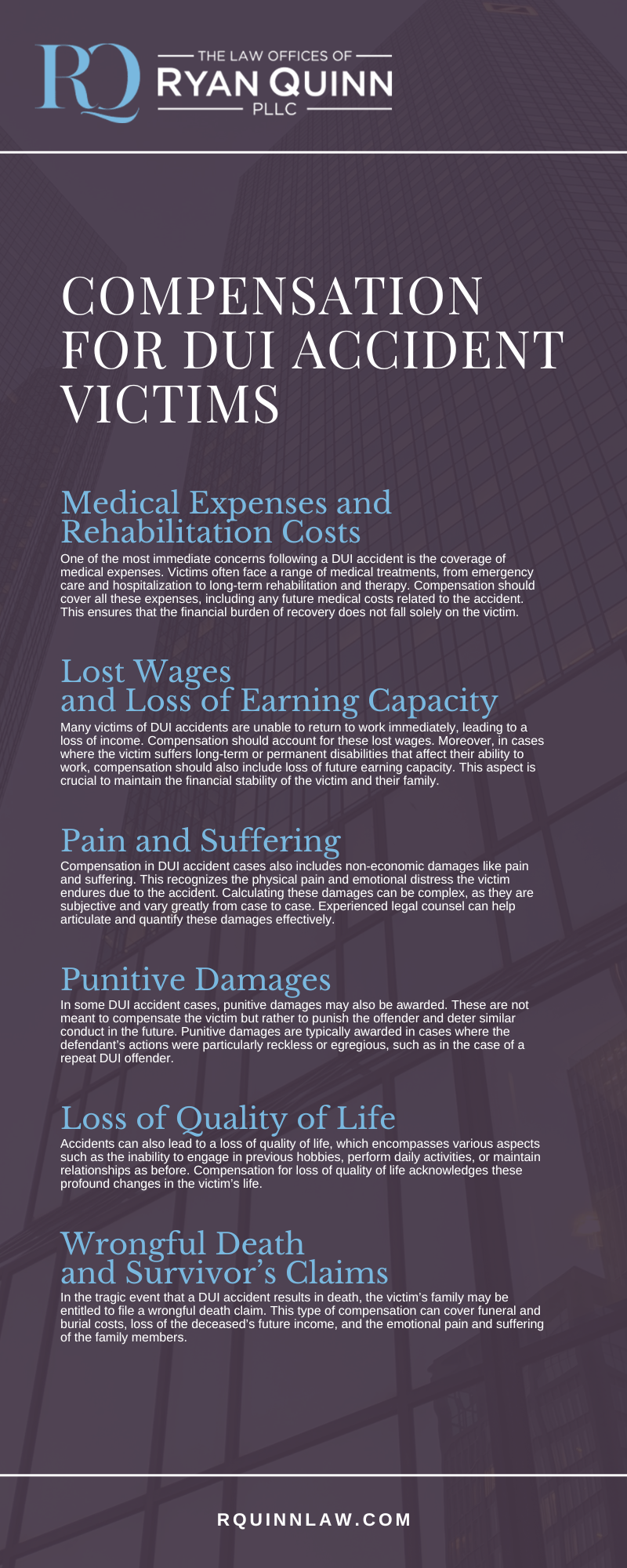 Compensation For DUI Accident Victims Infographic